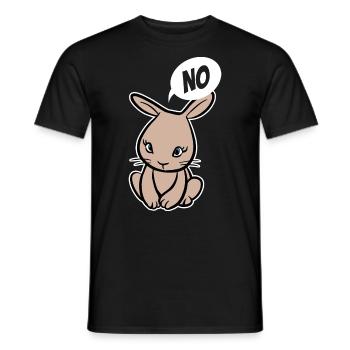 No, I don't have to! - Rabbit - Saying - Men's T-Shirt - black - Front - AI Model Male 178 light (178cm)