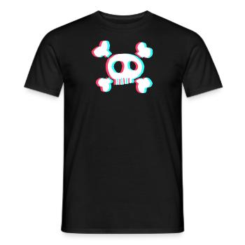 Skull - Men's T-Shirt - black - Front - AI Model Male 178 light (178cm)