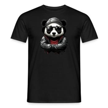 Panda Hoodie - Cool Panda - Men's T-Shirt - black - Front - AI Model Male 178 light (178cm)