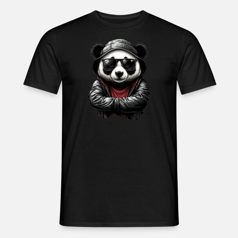 Panda Hoodie - Cool Panda - Männer T-Shirt - Schwarz