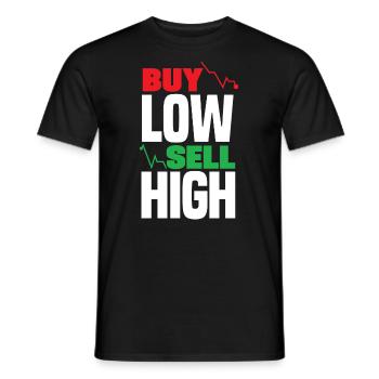 Buy Low Sell High Investor Day - Männer T-Shirt - Schwarz - Vorne - AI Model Male 178 light (178cm)