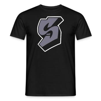 S 4 - T-shirt homme - noir - Devant - AI Model Male 178 light (178cm)