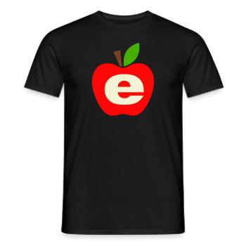 90s Rave Red Apple UK 1990s Old School Raver - Men's T-Shirt - black - Front - AI Model Male 178 light (178cm)