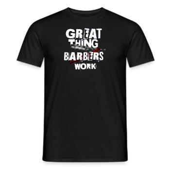 Super chose que les barbiers travaillent 2 - T-shirt homme - noir - Devant - AI Model Male 178 light (178cm)