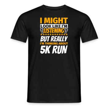 5K Run Fun Gift - Men's T-Shirt - black - Front - AI Model Male 178 light (178cm)