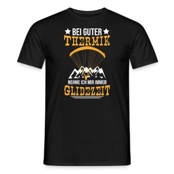 Paraglider Paragleiten Ich nehme mir Gleitzeit - Männer T-Shirt - Schwarz - Vorne - AI Model Male 178 light (178cm)