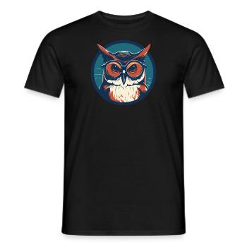 Owl Sunglasses Odd Eagle Owl - Men's T-Shirt - black - Front - AI Model Male 178 light (178cm)