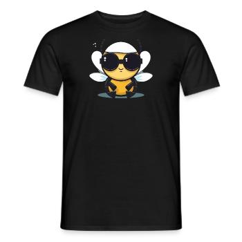 Biene Sonnenbrille Brummer Honigbiene - Männer T-Shirt - Schwarz - Vorne - AI Model Male 178 light (178cm)