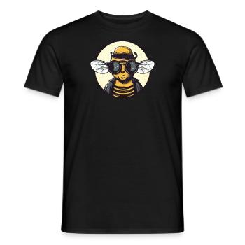 Biene Sonnenbrille Brummer Honigbiene - Männer T-Shirt - Schwarz - Vorne - AI Model Male 178 light (178cm)