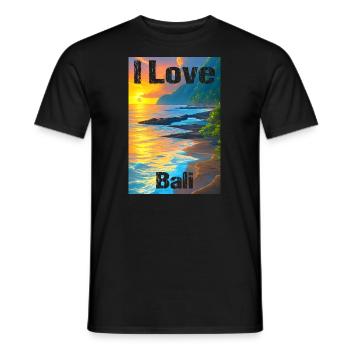 I love Bali - Men's T-Shirt - black - Front - AI Model Male 178 light (178cm)