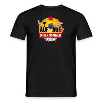 Auf Auf in den Sommer - Männer T-Shirt - Schwarz - Vorne - AI Model Male 178 light (178cm)