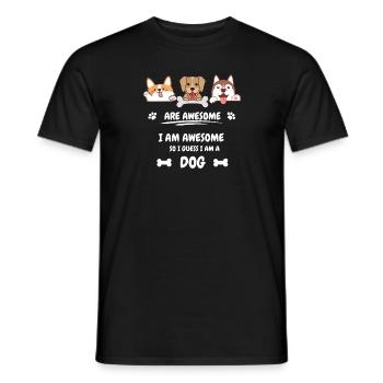 Cute puppies - Men's T-Shirt - black - Front - AI Model Male 178 light (178cm)