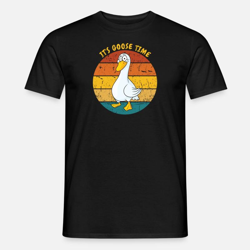 Gänsezeit - Männer T-Shirt - Schwarz