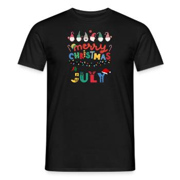 Noël en juillet, Noël, design amusant - T-shirt homme - noir - Devant - AI Model Male 178 light (178cm)