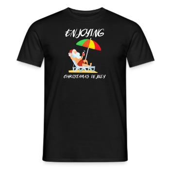 Noël en juillet, Noël en été - T-shirt homme - noir - Devant - AI Model Male 178 light (178cm)