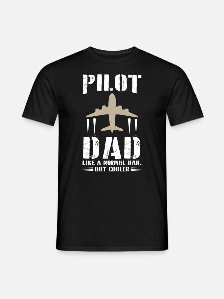 Pilot for Dad - Men's T-Shirt - black