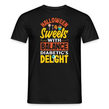Bonbons d’Halloween avec équilibre Le délice du diabétique - T-shirt homme - noir - Devant - AI Model Male 178 light (178cm)