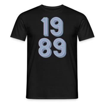 1989 Année de naissance | Couleurs changeantes - T-shirt homme - noir - Devant - AI Model Male 178 light (178cm)