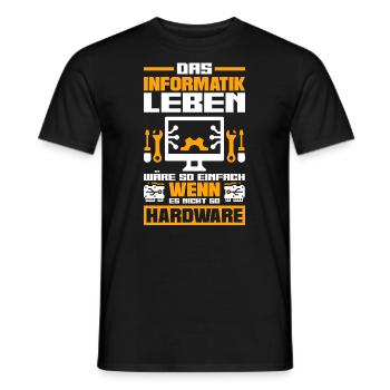 Informatiker Spruch Software Entwickler Nerd IT - Männer T-Shirt - Schwarz - Vorne - AI Model Male 178 light (178cm)