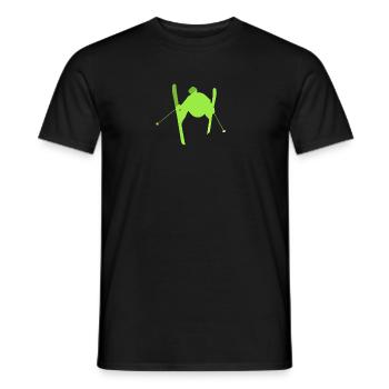 Ski Schnee Schi Schnee - Männer T-Shirt - Schwarz - Vorne - AI Model Male 178 light (178cm)