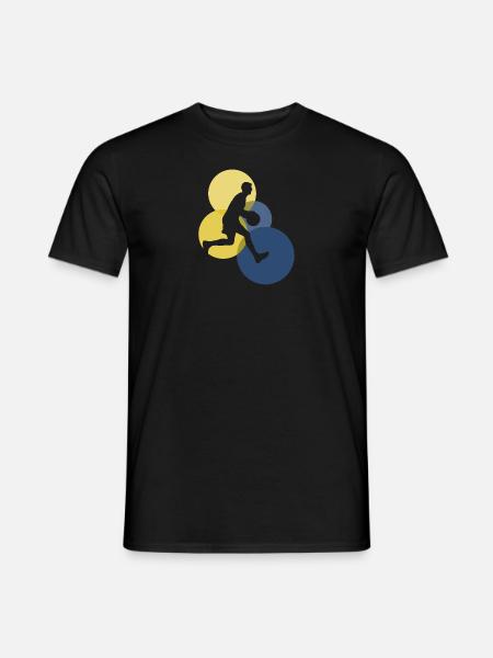 Dunk Dribbling - Männer T-Shirt - Schwarz