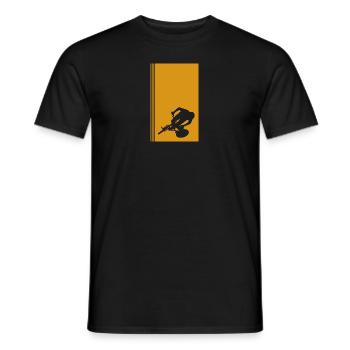 Piste de VTT Downhiller Mountain Bike - T-shirt homme - noir - Devant - AI Model Male 178 light (178cm)
