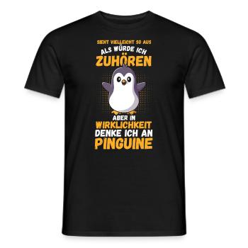 Pinguin - Männer T-Shirt - Schwarz - Vorne - AI Model Male 178 light (178cm)