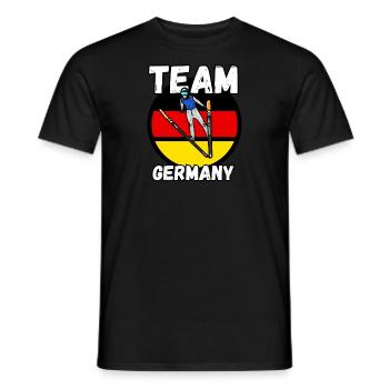 Ski Jumping - Team Germany - Men's T-Shirt - black - Front - AI Model Male 178 light (178cm)