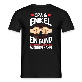 Großvater Opa und Enkel - Männer T-Shirt - Schwarz - Vorne - AI Model Male 178 light (178cm)