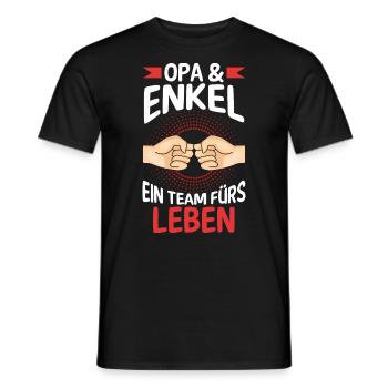 Großvater Opa und Enkel - Männer T-Shirt - Schwarz - Vorne - AI Model Male 178 light (178cm)