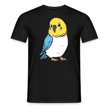 Mignonne petite perruche - T-shirt homme - noir - Devant - AI Model Male 178 light (178cm)