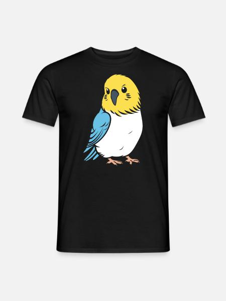 Cute little parakeet - Men's T-Shirt - black