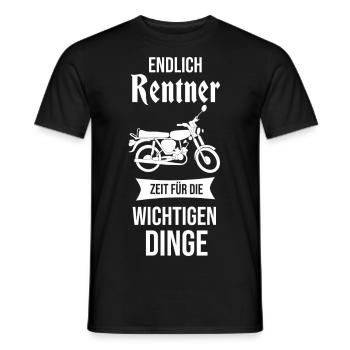 cyclomoteur retraité retraite gdr retraite ossi cult - T-shirt homme - noir - Devant - AI Model Male 178 light (178cm)