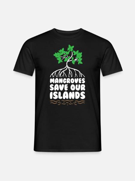 Mangroves Save Our Island - Men's T-Shirt - black
