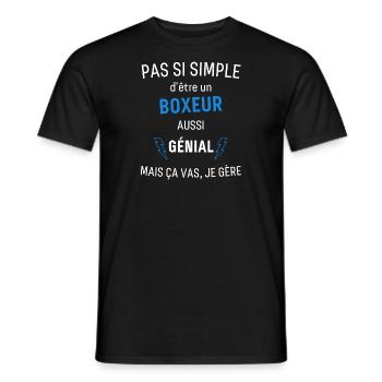 Boxeur Génial - T-shirt homme - noir - Devant - AI Model Male 178 light (178cm)