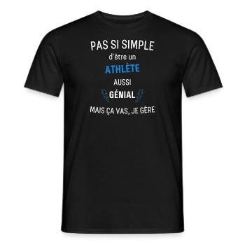 Awesome Athlete - Men's T-Shirt - black - Front - AI Model Male 178 light (178cm)