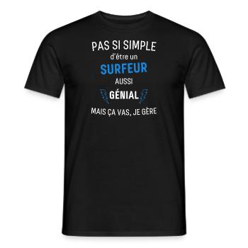 Toller Surfer - Männer T-Shirt - Schwarz - Vorne - AI Model Male 178 light (178cm)