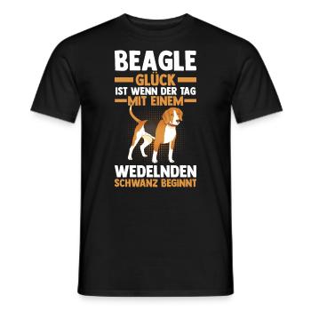 Hund Beagle - Männer T-Shirt - Schwarz - Vorne - AI Model Male 178 light (178cm)