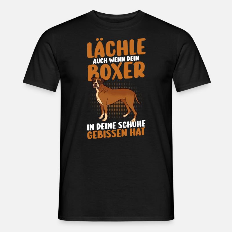 Hund Deutscher Boxer - Männer T-Shirt - Schwarz