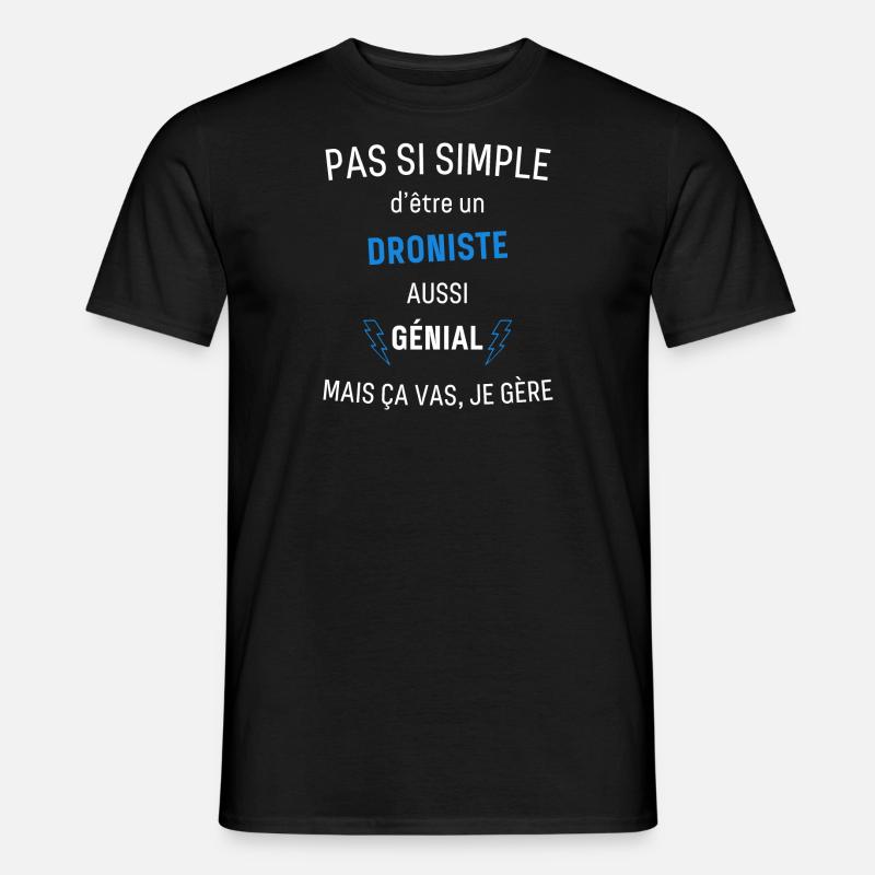 Fantastischer Dron-Spieler - Männer T-Shirt - Schwarz