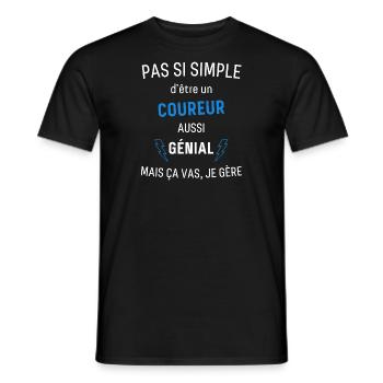 Awesome Runner - Men's T-Shirt - black - Front - AI Model Male 178 light (178cm)