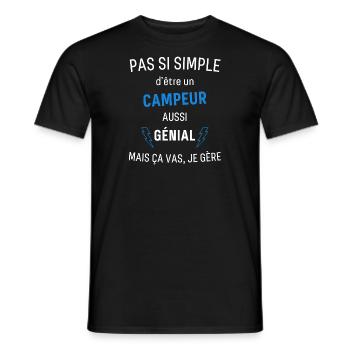 Awesome Camper - Men's T-Shirt - black - Front - AI Model Male 178 light (178cm)
