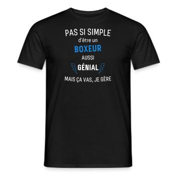 Boxeur Génial - T-shirt homme - noir - Devant - AI Model Male 178 light (178cm)