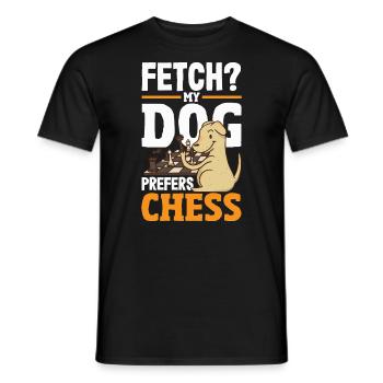 Stratégique Chien Grand Maître Échecs Amoureux des chiens - T-shirt homme - noir - Devant - AI Model Male 178 light (178cm)