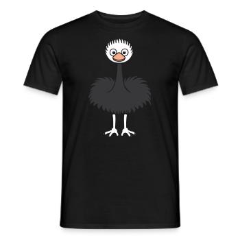 autruche - T-shirt homme - noir - Devant - AI Model Male 178 light (178cm)