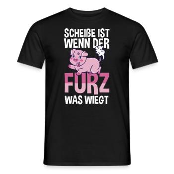 Shit Is When The Fart Weighs What - Men's T-Shirt - black - Front - AI Model Male 178 light (178cm)