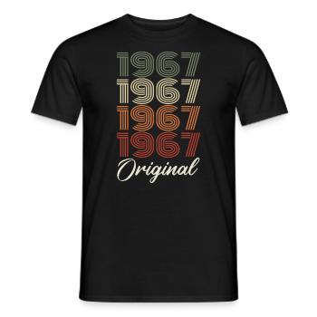 1967 Original Vintage Birthday Gift 1967 - Men's T-Shirt - black - Front - AI Model Male 178 light (178cm)