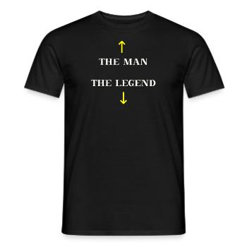 The Man, The Legend - lustige Geschenkidee witzig - Männer T-Shirt - Schwarz - Vorne - AI Model Male 178 light (178cm)
