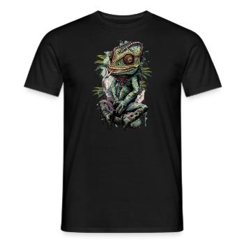 Fumer de l’herbe Cannabis THC Joint Caméléon - T-shirt homme - noir - Devant - AI Model Male 178 light (178cm)