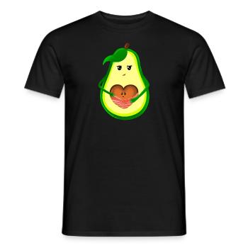 Avocado Mother with Child - Men's T-Shirt - black - Front - AI Model Male 178 light (178cm)